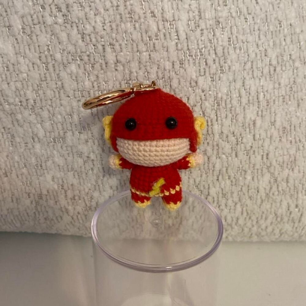 Handmade Crocheted Keychain The Flash